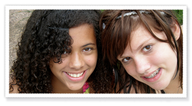 stock photo of teen girls with braces
