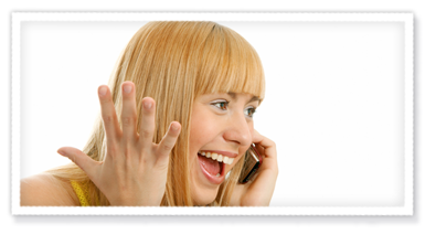 stock photo of a teen girl on a phone