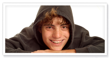 stock photo of a teen boy with braces